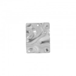 Brass Pendant Rectangle Hammered 19x24mm