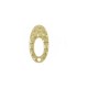 Boucle D'Oreille Ovale Martelée en Zamak avec trou 10 x 17 mm