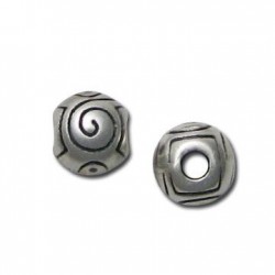 Μεταλλική Ζάμακ Χυτή Χάντρα Μπίλια 9x8mm Ø3mm