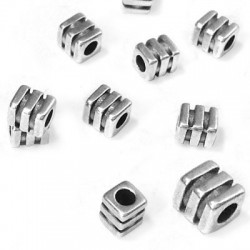 Μεταλλική Ζάμακ Χυτή Χάντρα Σωληνάκι 3x3.4mm (Ø1.3mm)