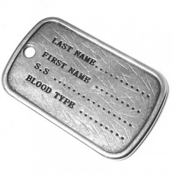 Etiquette militaire en Métal/Zamac 42x27mm