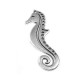 Zamak Pendant Seahorse 18x49mm