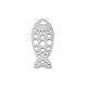 Pendentif Poisson Perforé en Métal/Zamak 18x38mm (Ø 2.8mm)