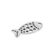 Pendentif Poisson Perforé en Métal/Zamak 18x38mm (Ø 2.8mm)