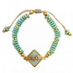 Pendentif en Métal/Zamak avec phrase "μαμά" 17x6mm