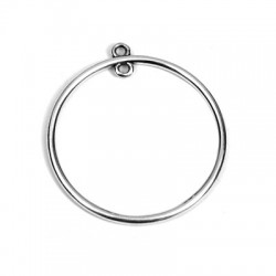 Zamak Pendant Circle with 2 Loops 40mm