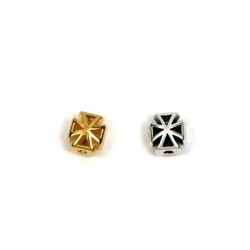 Zamak Slider Charm Cross 7mm (Ø 1.8mm)