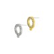  Orecchino in Zama Cerchio con Strass 12mm