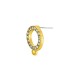  Orecchino in Zama Cerchio con Strass 12mm