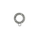  Orecchino in Zama Cerchio con Strass 12mm