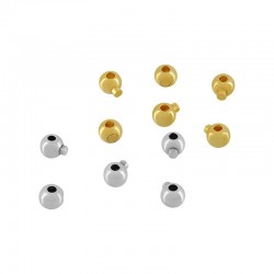 Brass Pressed Crimp Bead (~3.2mm) (Ø0.9mm)