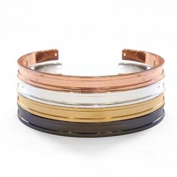 Base per Bracciale in Ottone per Cordoncino da 3 mm 62 mm