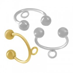 Stainless Steel 304 Ear Cuff Horseshoe w/ Hoop 12mm