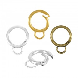 Zamak Clasp Keyring w/ Hoop 35mm