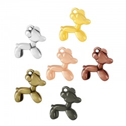 Breloque chien en Métal/Zamak 17x13mm