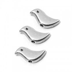 Zamak Bead Bird 12x6mm Ø1.5mm