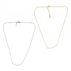 Stainless Steel 304 Necklace Chain Oval w/ Clasp 45cm