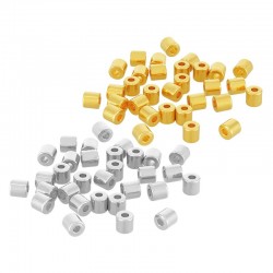 Μεταλλική Μπρούτζινη Χάντρα Σωληνάκι 3x3mm (Ø1.2mm)