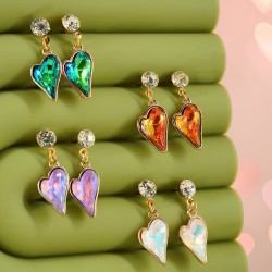 Brass Earring Setting with Acrylic Stone 6mm
