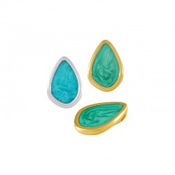 Zamak Charm Drop w/ Enamel (~12x17mm) (Ø2.2mm)