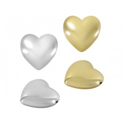 Acrylic Charm Heart 23x22mm (Ø~2.3mm)
