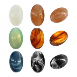 Acrylic Bead Oval 15.5x17.5mm (Ø~2.4mm)