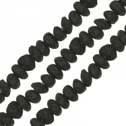 Lava Spacer Black 4x6mm Ø~0.9mm (~84pcs)