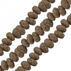 Lava Bead Washer Beige 4x6mm (Ø~0.9mm) (~84pcs)