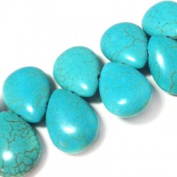 Charm in Howlite Goccia 13x18mm (~52pz/filo)