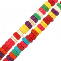 Perlina Rotonda di Howlite 6mm/3mm (Ø1mm) (135pz.)