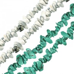 Howlite Bead Chips (~5-8mm) (Ø~0.6mm) (~227pcs)
