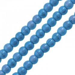Howlite Bead Round Sky Blue 4mm (~Ø1.2mm) (~100pcs)