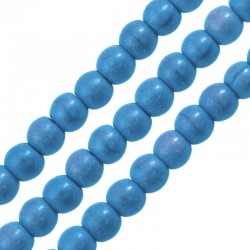 Howlite Bead Round Aqua Blue 10mm (Ø1.6mm) (~38pcs)