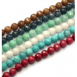 Agate Bead Faceted (~8mm) (~49pcs/string)