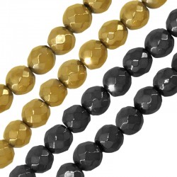Hematite Bead Faceted 6x5.5mm (Ø1.5mm)(~67pcs)