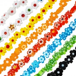 Millefiori Glass Bead Flower Round (~6mm) (~72pcs)