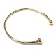 Braccialeto Aggiustabile in Metallo Ottone 63x2.1mm con Palline Avvitabili