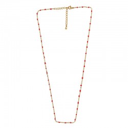 Stainless Steel 304 Necklace Chain w/ Enamel & Clasp 42cm
