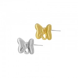 Zamak Earring Bow w/ Loop 11x9mm