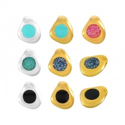 Zamak Charm Drop w/ Enamel 11.2x13.6mm (Ø2mm)