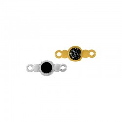 Zamak Connector Round w/ Enamel 13x7mm