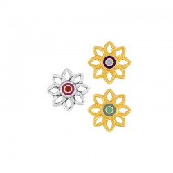 Zamak Connector Flower w/ Enamel 16mm