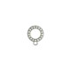 Boucle D'Oreille Ronde en Zamak avec Perles et Boucles 12 mm
