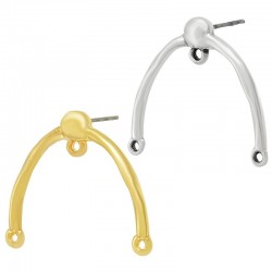 Zamak Earring Geometric w/ Loop 30x27mm