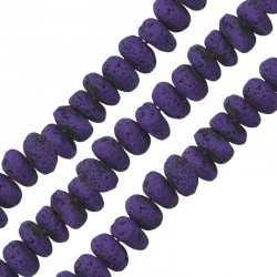 Lava Bead Washer Purple 4x6mm (Ø~0.9mm) (~84pcs)