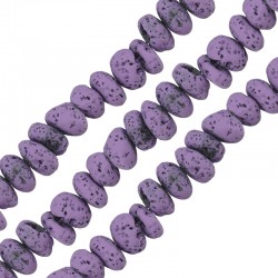 Lava Bead Washer Light Purple 4x6mm (Ø~0.9mm) (~84pcs)
