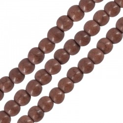 Howlite Bead Round Dark Brown 4mm (~Ø1.2mm) (~100pcs)