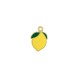 Enameled Zamak Pendant Lemon 13x20mm