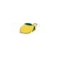 Enameled Zamak Pendant Lemon 13x20mm