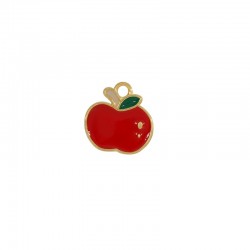 Pendentif en Zamak Émaillé Pomme 15 x 14 mm